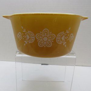 Vintage Pyrex 473 Butterfly Gold 1 qt Cinderella Casserole Dish w/Lid 470-C USA.